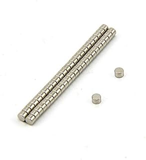 N42 Neodymium Magnet for Arts, Crafts, Model Making, DIY, Hobbies, Office, and Home - 3mm dia x 2mm thick - 0.27kg Pull - Pack of 50