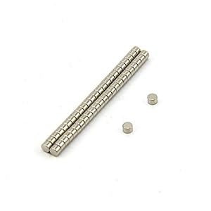 N42 Neodymium Magnet for Arts, Crafts, Model Making, DIY, Hobbies, Office, and Home – 3mm dia x 2mm thick – 0.27kg Pull…