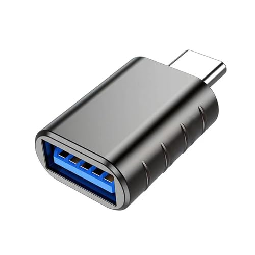 EasyULT USB C auf USB 3.0 Adapter, USB C Male auf USB 3.0 Female OTG Adapter, Thunderbolt 4/3 Kompatibel mit iPhone16 15 14 13 Pro Max, MacBook Pro, Pad, Galaxy S24 S23 (Grau)
