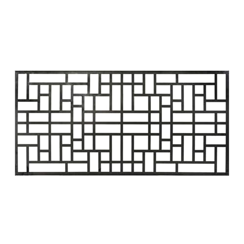 Chapa Perforada Decorativa de Hierro | Panel Metálico de Acero Negro | Tamaño 2x1 m | Ideal para...