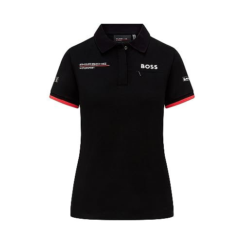 Fuel For Fans Polo del Equipo Porsche Motorsport para Mujer - Negro - Talla: L