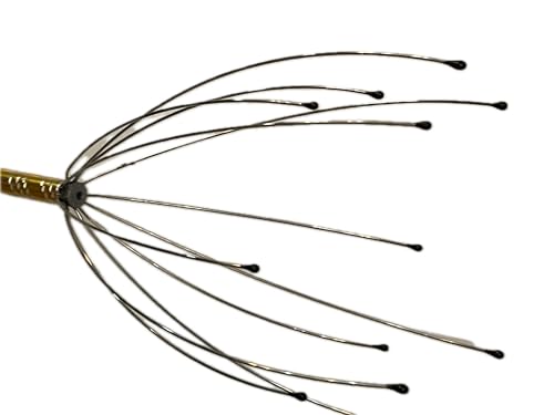 Massageador Arrepiador de Cabeça Anti-Stress 12 Hastes Para Couro Cabeludo Arranhador Portátil Relax