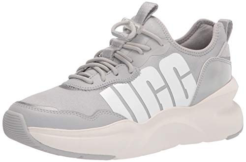 UGG Women s LA Daze Sneaker, Silver Metallic, 9
