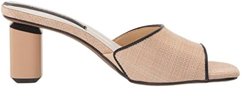 Franco Sarto Womens Linley Heeled Slide Sandal Beige Raffia 8.5 M | Image 5