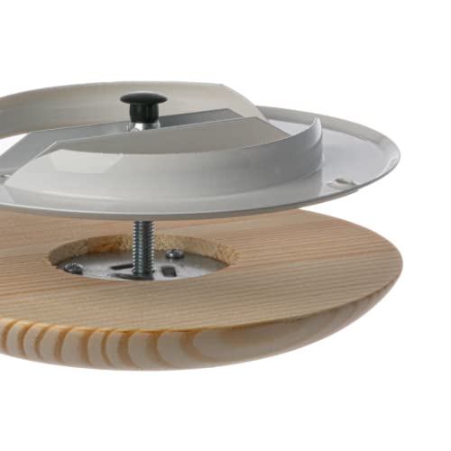 EUROPLAST Ø 100mm Holz Tellerventil Abluft- und Zuluft Deckenventil Ventil Lüftungsgitter Sauna