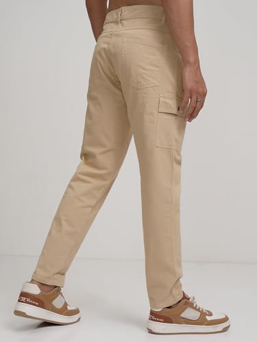 Image of Highlander Men's Tapered Fit | Cargo Trousers | Sleek & Functional | Utility Pockets | Trouser for Men | Men Trousers