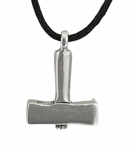 Kiss of Leather Thorshammer Anhänger aus 925 Sterling Silber mit Baumwollband Si.226