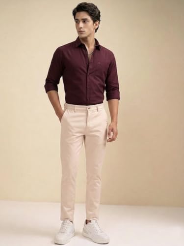 Image of Cozytton Men's Pure Cotton Solid Stylish Casual & Formal Wear Shirt | Stylish Regular Fit Full Sleeve Comfortable Office Party Trendy Shirt - Multi Color