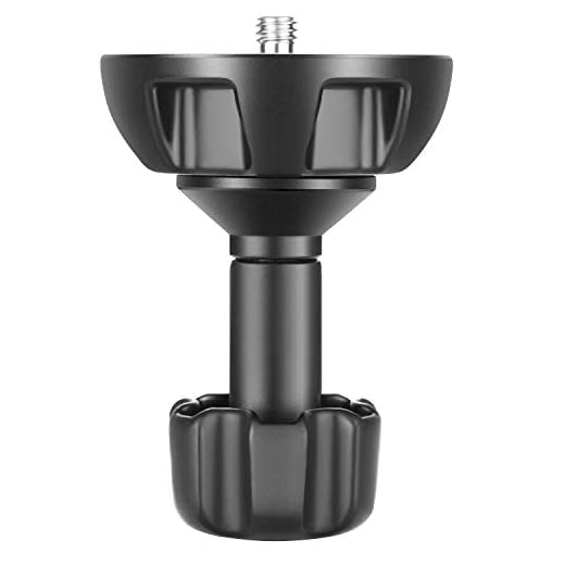 Neewer 75 mm Schüsseladapter, Halbkugel-Flachkopf-Adapter aus Metall Mit 3/8 Zoll Schrauben für Stativ und Fluidkopf für Neewer TA60/2500/3500, Manfrotto 501/502/504