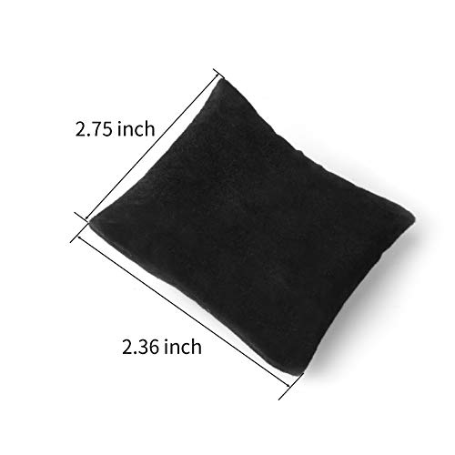 Golden Pearl 6pc Velvet Small Bracelet/Watch Pillow Displays (Black)