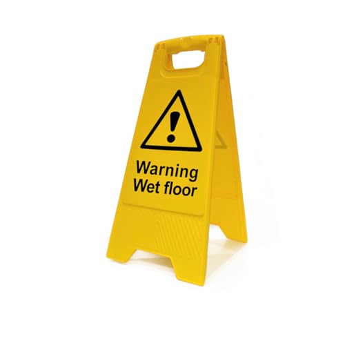 Scan SCA4702 Heavy Duty A-Board Sign - Warning Wet Floor, Yellow