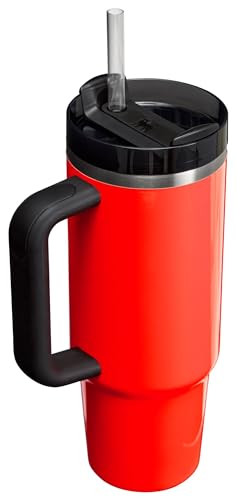 Image of STANLEY Quencher H2.0 Tumbler with Straw 30 oz | Flowstate 3-Position Lid | Cup Holder Compatible for Travel | Insulated Stainless Steel Cup | BPA-Free | Neon Orange