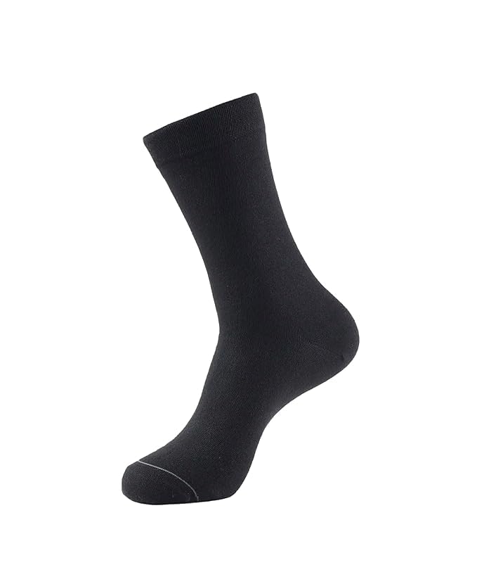 Image of Pure Cotton And Smell Free Men & Women Regular Formal Black Calf length combo Socks Anti-Slip | Sweat Absorbent | School socks | office socks | Sports | Running & Hiking