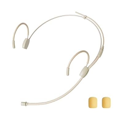 J K MIC-J 060 Earhook Microphone Headworn Microphone Compatible with Shure Bodypack Transmitters