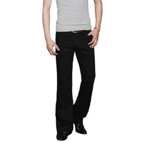 Men's Denim Flares, Comfortable Slightly Slim Classic Loose-fit Straight Bootcut Pants.