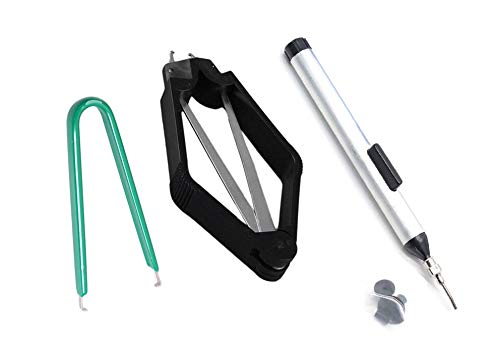 Liyafy Component Puller Vacuum Sucking Pen, U Shape IC Chip Extractor Puller And Square Shape IC Chip Extractor Puller