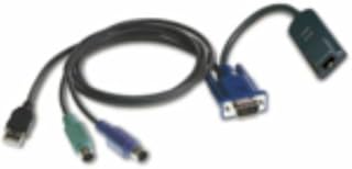 Avocent DSAVIQ-PS2M - Virtual Media server interface module for VGA video PS/2 keyboard and mouse and USB 2.0 virtual media w/ 14 in. PS/2 and USB cables required for DSR and AutoView virtual media switches.