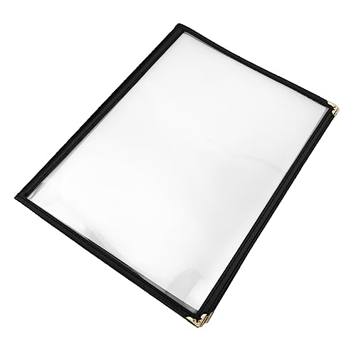 OUNONA Menu Recipe Menu Front Cover View Restaurant Menu Covers Menu Booklet Clear Menu Covers A4 Menu Covers Double Recipe Covers Transparent Book Cover A4 Paper Covers Menu Holder PVC