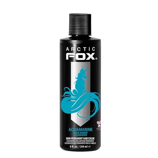 ARCTIC FOX Vegan and Cruelty-Free Semi-Permanent Hair Color Dye (8 Fl Oz, AQUAMARINE)