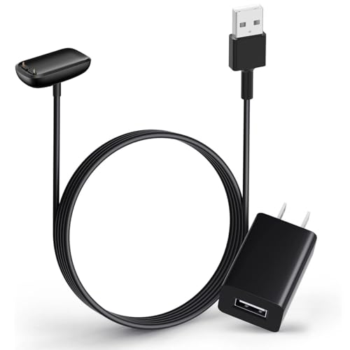 Mixblu Charger Cable and Wall Adapter Replacement for Fitbit-Charge-6/Charge-5/Luxe Fitness Tracker (1 Set)