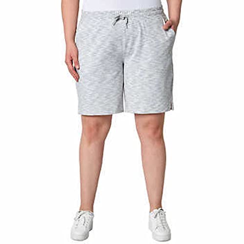 Mondetta Women\'s Active Bermuda Short (Medium, Light Grey Combo)