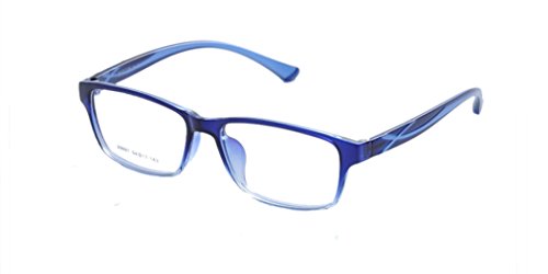 Preisvergleich Produktbild De Ding Attraktive Unisex-Kunststoff-Brille mit klaren Gläsern (blau).