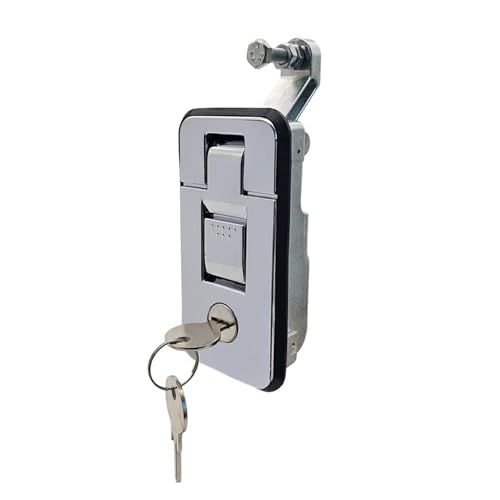 5 Pack Flush Mount Compression Latch with Keys, Zinc Alloy Plated Lock for RV Boat Electrical Industrial Hatch Yacht Door Cabinet Camper Toolbox