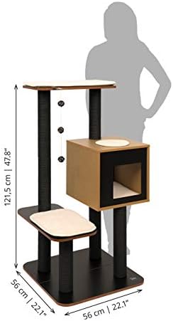 Vesper V-High Base Black, Cat Furniture Tree