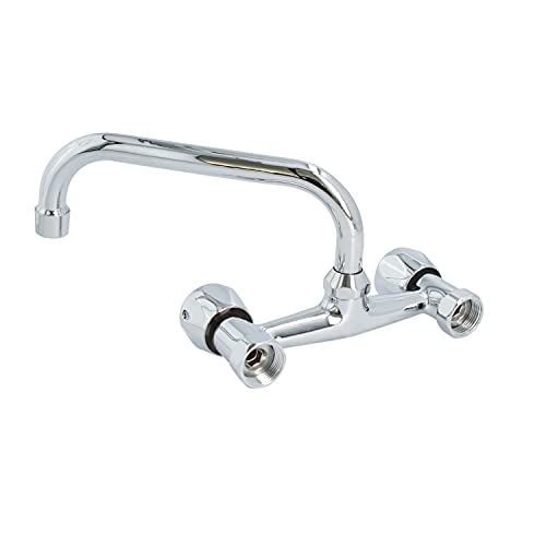 Fontastock URBEL FSKFGC003 Kitchen Sink Faucet, 2 Sockets Horizontal Spout with Trims, 360 Degree Swivel, Zinc and Brass - Image 4