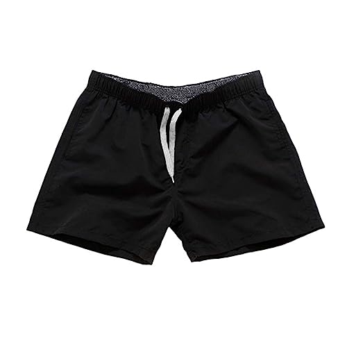 Mens Quick Dry Swim Trunks Mesh Lined Solid Funny Beach Bathing Suit Shorts for Men