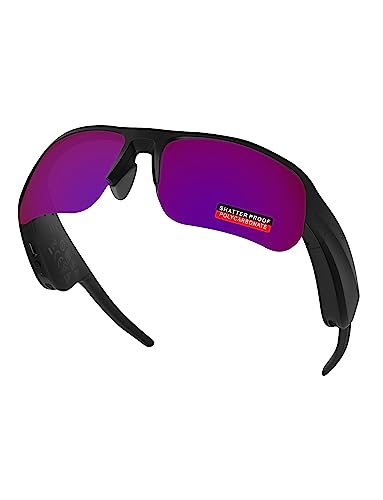 Image of PRO+ Polycarbonate Polarized Replacement Lenses & Nose Pads for BOSE Tempo BMD0011 Sunglasses - Violet Red