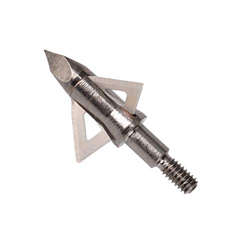 ELONG OUTDOOR 12 Pcs Têtes de Chasse 125 Grains Têtes de Flèches à Visser Standard Convient pour Arbalète Arc Classique Arbalète Arc à Poulies Traditionnelles Cover