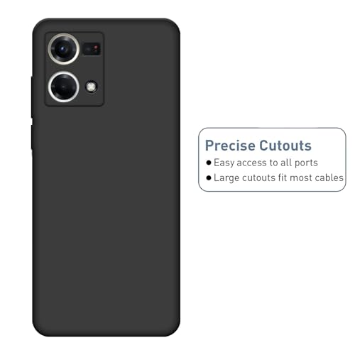 Image of HELLO ZONE Exclusive Matte Finish Soft Back Case Cover for Oppo F21 Pro 4G - Black