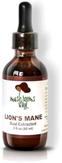 Lions Mane – Lions Mane Mushroom Supplement for Memory, Focus & Clarity – Dual Extract for Best Benefits – Brain Health, Gut Health, Immune Boost – Non-GMO, Gluten Free, Vegan – 2 Fl Oz