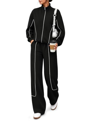 Women’s 2 Piece Outfits Fall Tracksuit Matching Lounge Sets Airport Outfits