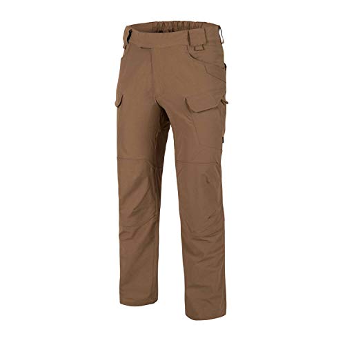 Helikon-Tex OTP Outdoor Tactical Pants - Water Resistant Ripstop Mens Cargo Pants - Outback Line - Lightweight, Hiking, Law Enforcement, Work Pants, Mud Brown Waist 32 Length 32