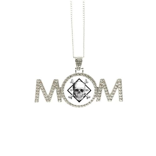 Collier squelette pirate 1989 pour maman en acier inoxydable durable