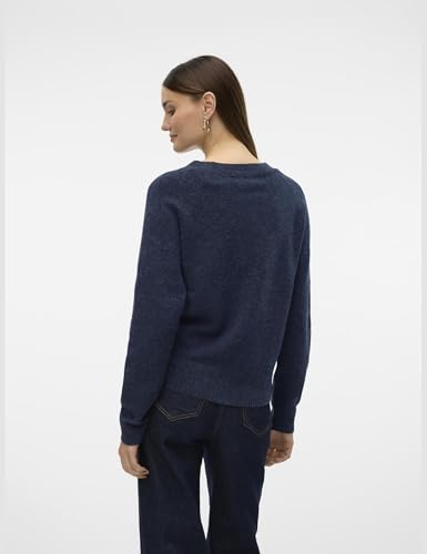 VERO MODA Pullover Damen,Navy Blazer/Detail:w. Black Melange,M – Ansicht 3