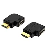 VCELINK 8K HDMI 90 Degree and 270 Degree Adapter, HDMI 2.1 Right Angle Male to Female Cable with 8K@60Hz, HDR for HDTV Switch Xbox, 2-Pack (Vertical Flat Angle)