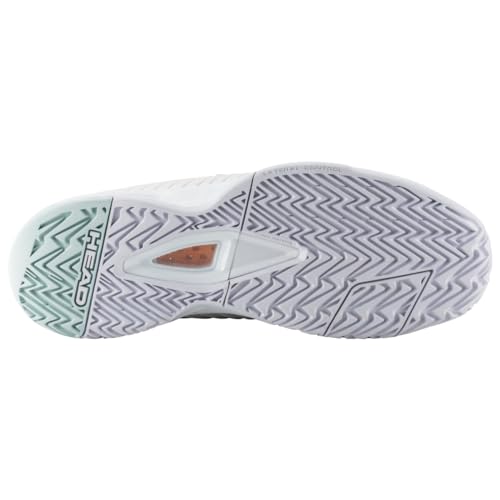 HEAD Women's Revolt Pro 4.5 Tennis Shoes (White/Aqua, US Footwear Size System, Adult, Women, Numeric, Medium, 6.5)2