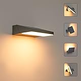 CELAVY LED Wandleuchte Wandlampe aussen - Außenwandleuchte 11W, Modern Außenleuchte Außenlampe Wand, IP65 Aussenleuchte Aussenbeleuchtung Ausenbeleutung Hauswand Balkon Terrasse Warmweiß, Grau