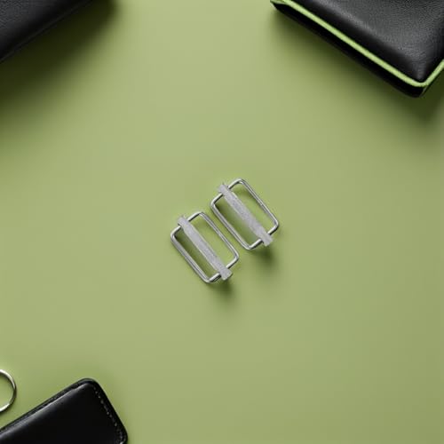 Hebilla de cinturón rectangular HANABASS de acero inoxidable con cierre antideslizante de 2 piezas 6