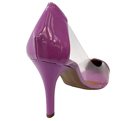 Scarpin Zhaceci Vinil Recorte Roxo