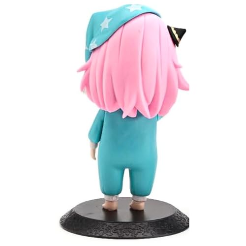 Image of Blue Aura Anya Forger Action Figure Height-13cm Collectible Multicolour PVC | Anya Blue Nighsuite Eye Blink