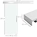HOMCOM Puerta Corredera 205x90cm Puertas Correderas Satinada Deslizantes Cristal sin Obra