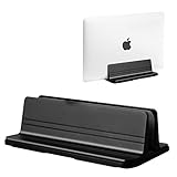 TRUTDOT ノートパソコンスタンド 縦置き pc スタンド 縦置き macbook用 縦置き ノート pc ホルダー 調節可能 スペース節約 アルミ製 ipad/Mac mini/MacBook Pro Air 縦置き用- ブラック