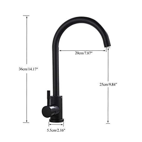 Grifo de cocina de acero inoxidable mezclador de agua fría y caliente 360 7