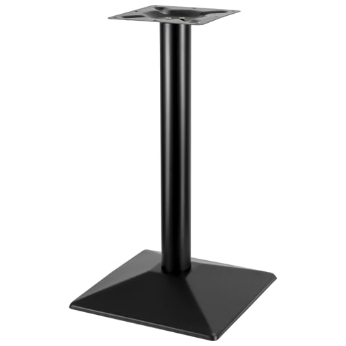 KingSaid Patas para Mesa de Hierro Fundido en Negro de 72 cm con Base 40x72 cm y Pies Niveladores - Estructura Monoposte para Hogar y Hostelería