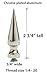 Solid Aluminum Polished Chrome Screw on Spike - 2 3/4