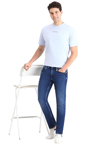 Image of Allen Solly Men Blue Slim Fit Mid Wash Jeans